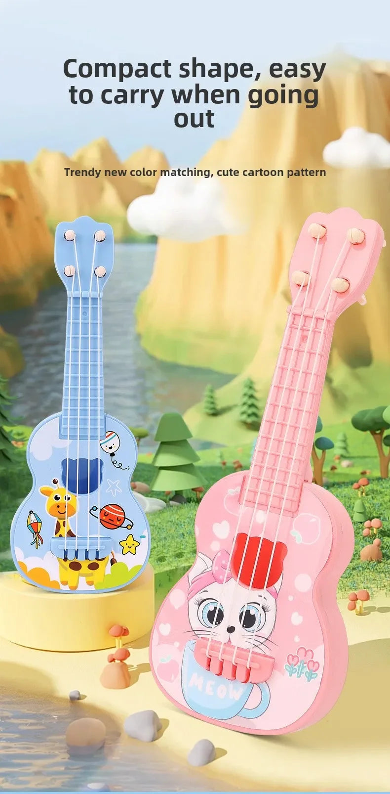 Kids Mini Ukulele Toy with Musical Sounds