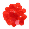 A pile of 50 red plastic bingo chips for games and family fun