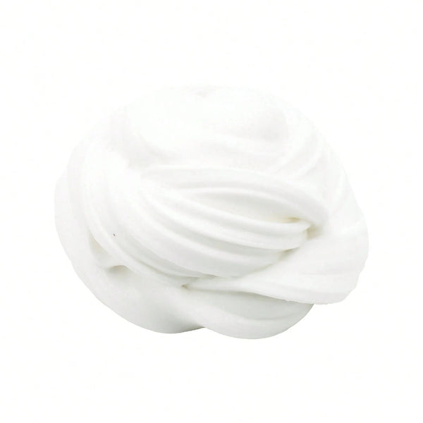 A white, swirling ball of non-sticky stress relief slime.