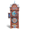 A detailed 3D metal puzzle kit model of a historic astronomical clock tower in reddish-brown brick.