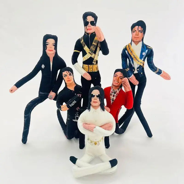 Iconic Abstract Michael Jackson Plush Doll with Movable Joints