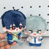 Two chibi plush keychains of Ivan and Till from Alien Stage featuring blue hair and detailed outfits