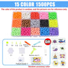 A box of 1500 colored water beads in various shades and a pattern book with instructions for DIY crafts