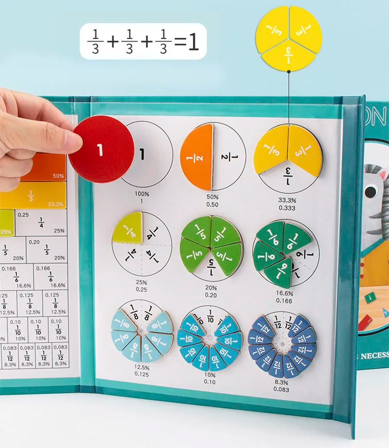 Magnetic Fraction Learning Book Set for Kids
