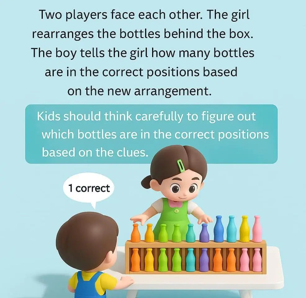 Wooden Bottle Guessing Game for Kids & Family