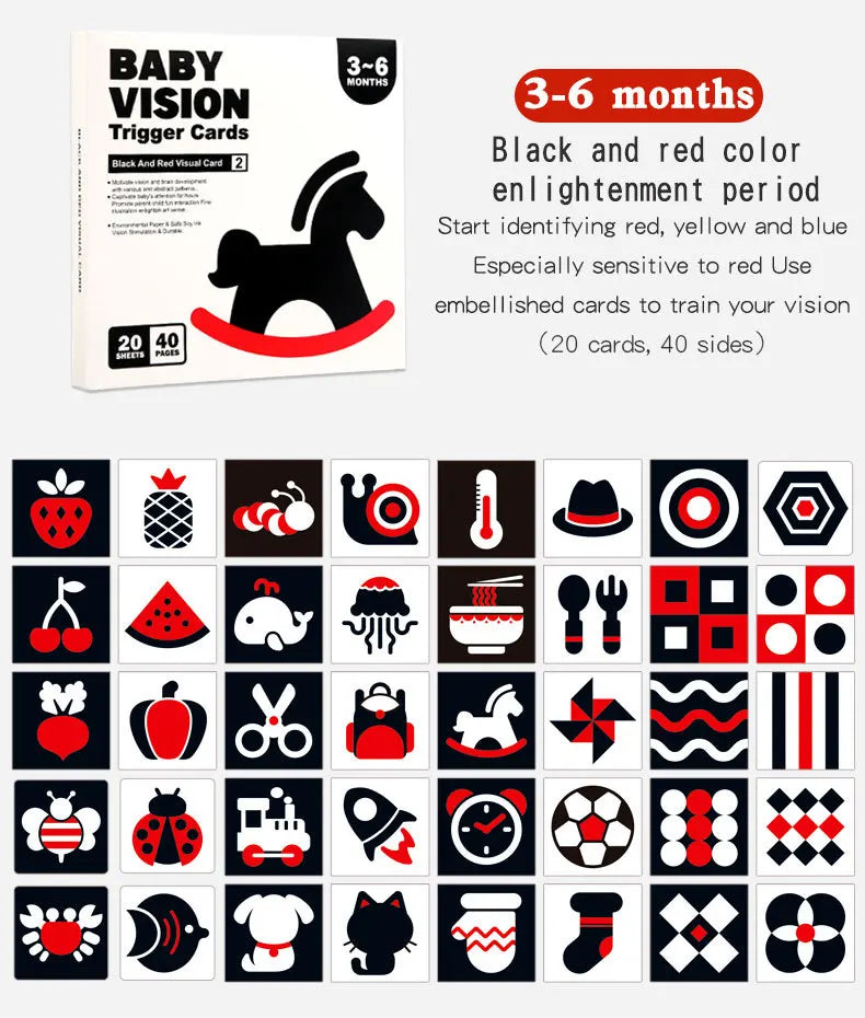 High-Contrast Baby Flash Cards for Visual Development
