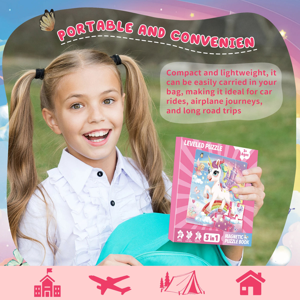 Unicorn Mermaid Magnetic Puzzle Set for Kids