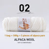 Luxurious Alpaca Wool Blend Yarn — 500g Thick Knitting Yarn