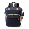 Quilted Multi-Compartment Diaper Bag Backpack