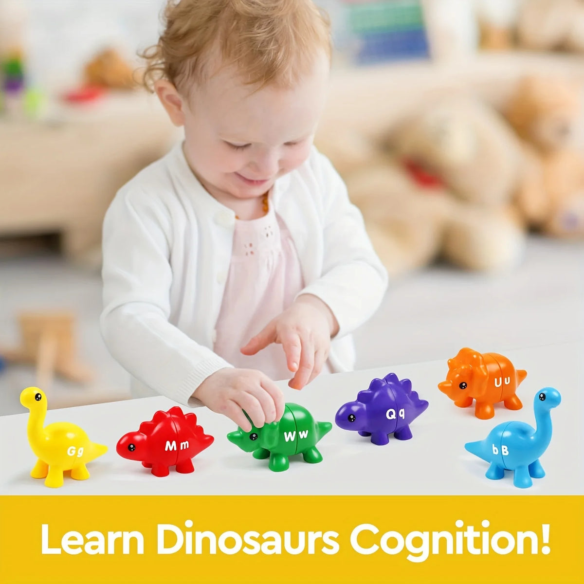 Dinosaur Letter & Number Matching Game for Early Learning