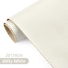 Roll of milky white PU leather repair patches for fabric and leather items