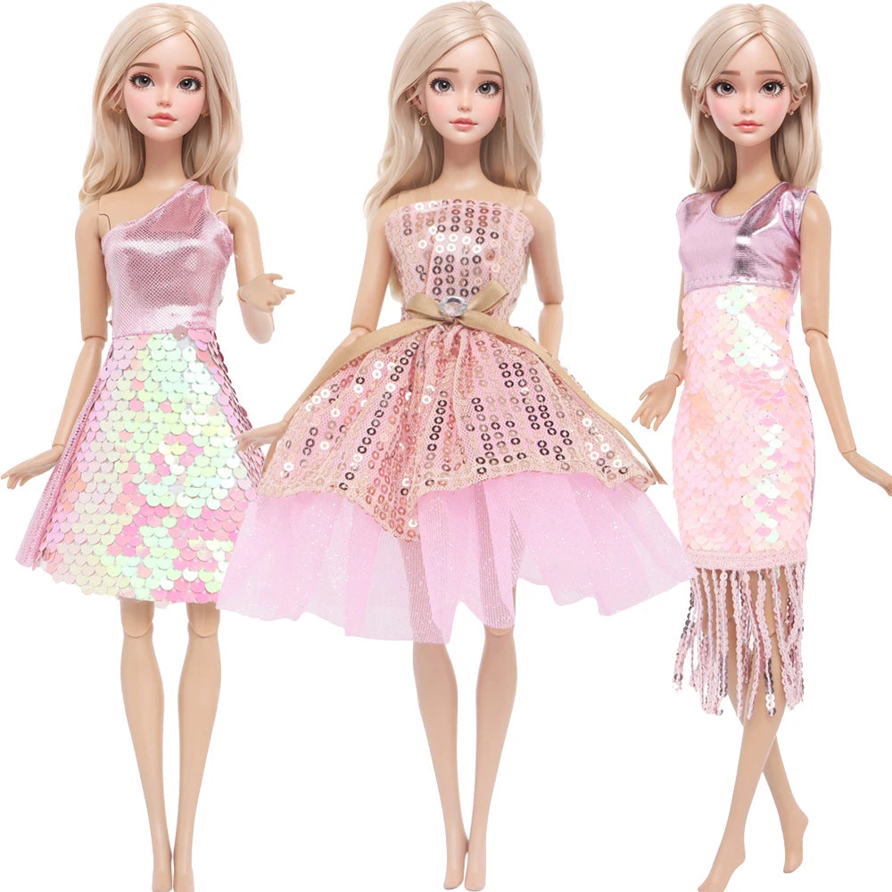 Sequin Doll Fashion Dress Set for 12-Inch Dolls