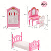 Mini Dollhouse Furniture Set – Bedroom & Kitchen Playset for Kids