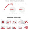 Dragon Cross Stitch DIY Kit – 40x40cm Printed Fabric, Beginner-Friendly