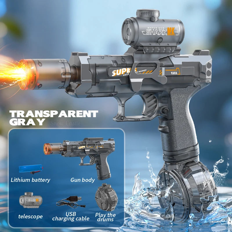 High-Pressure Electric Water Blaster with Flame LED Effect