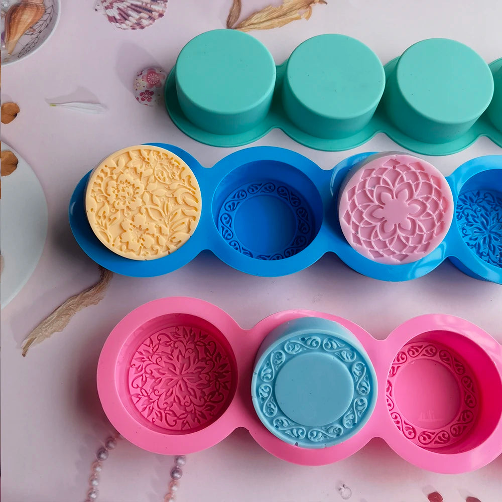 Floral Silicone Soap Mold Set for DIY Crafting