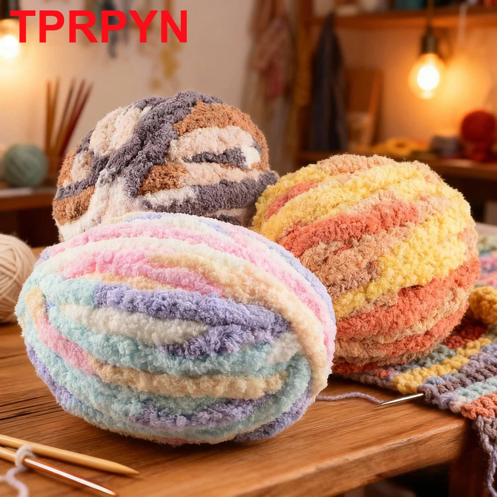 Chunky Chenille Yarn for Knitting and Crochet