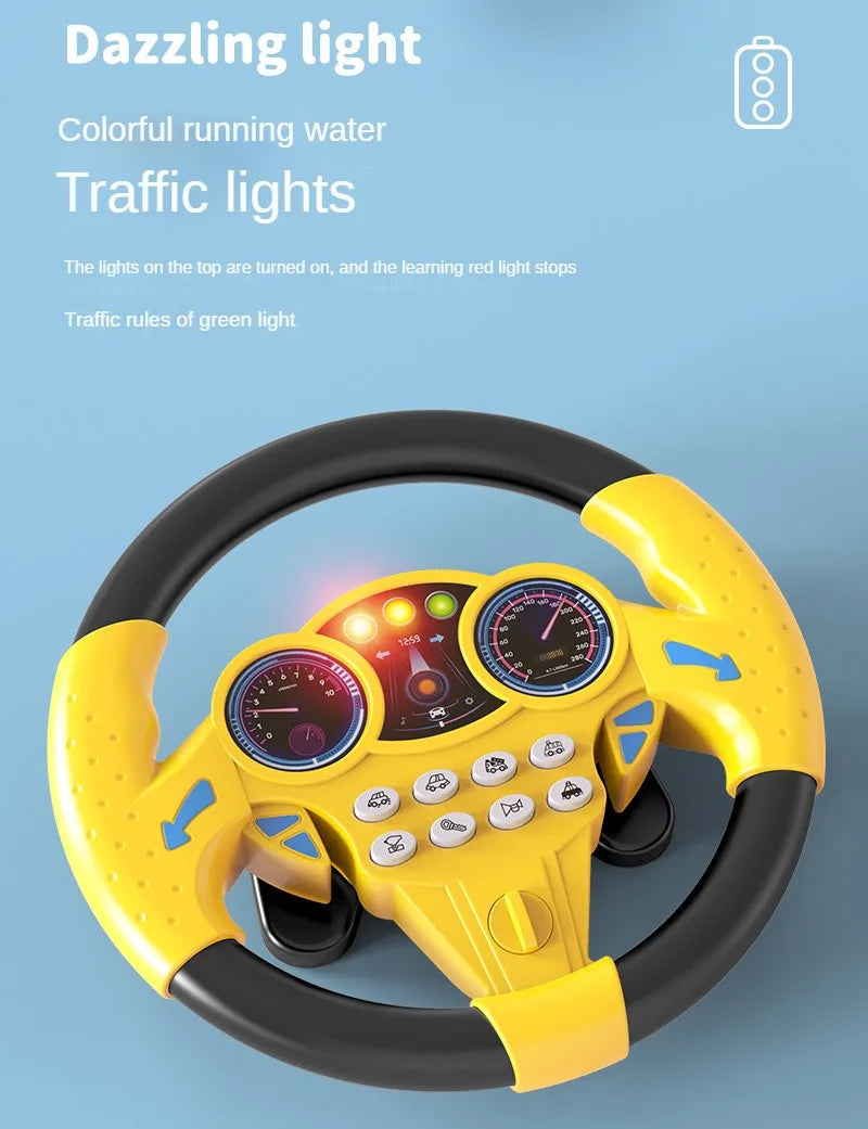 Interactive Steering Wheel Toy with Lights & Sounds for Toddlers