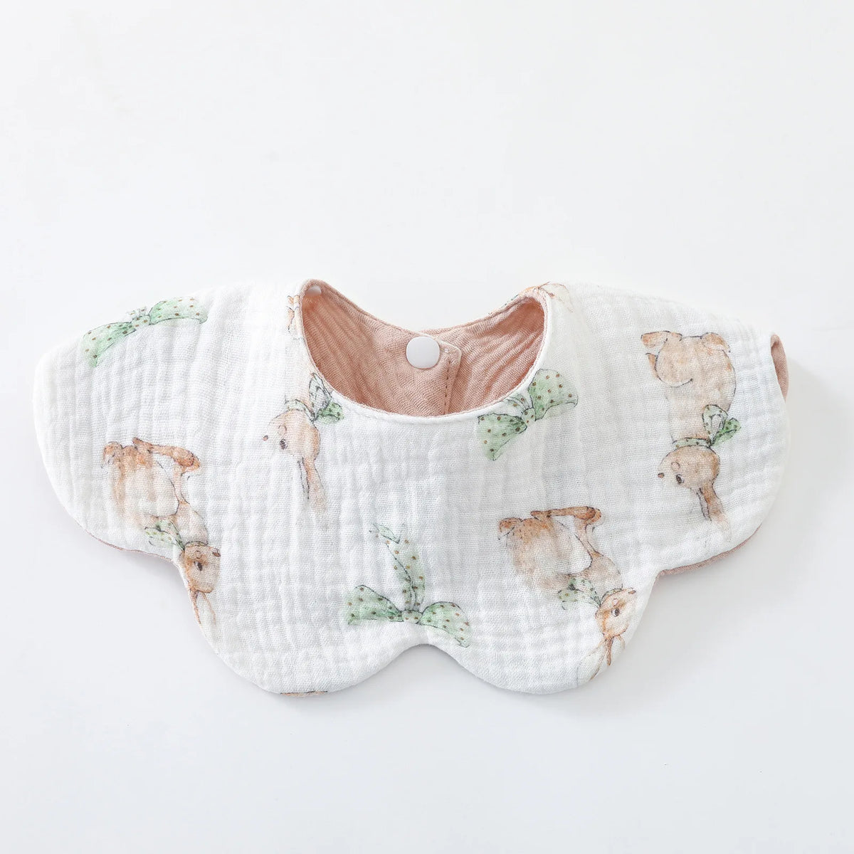 6-Layer Cotton Baby Bib with Reversible Design