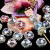 Silver star rhinestone acrylic beads for jewelry making displayed on a dark background