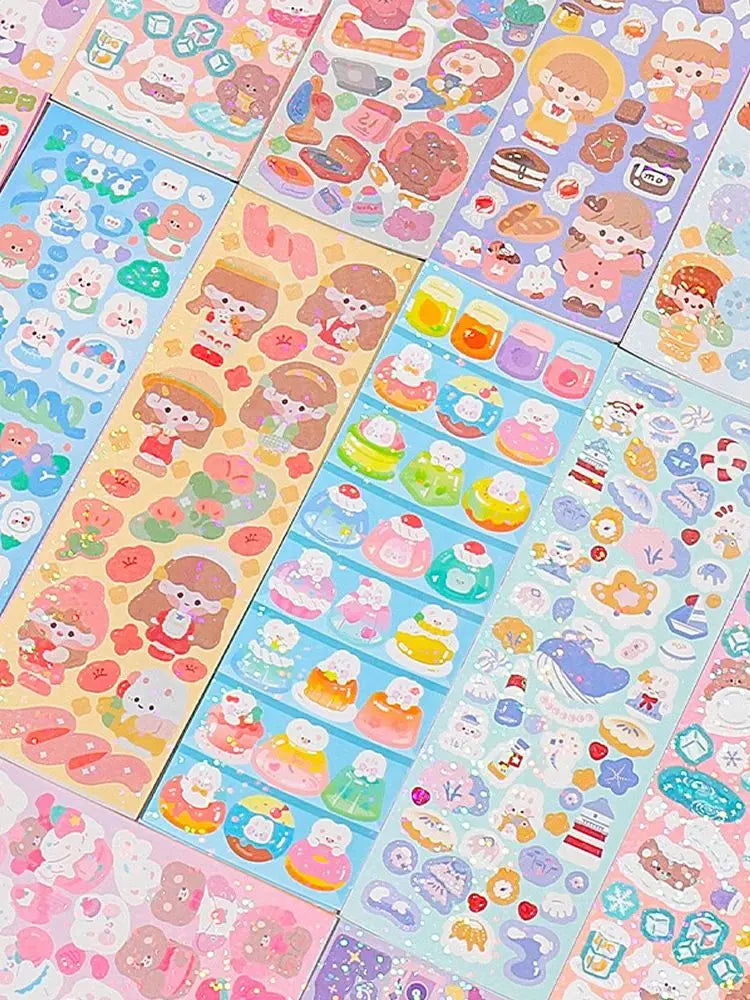 Kawaii Sticker Pack for Kids – 200 Cute Decorative Stickers for Journals, Scrapbooking & DIY Crafts