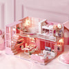 DIY Wooden Dollhouse Kit with Miniature Furniture – 3D Puzzle Craft Set