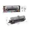 A model vintage steam train set with a remote control and spray effect, shown in various configurations.