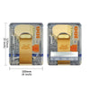 A pair of small, gold-colored mylar bags designed to be smell proof and reusable.