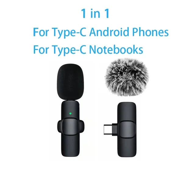 Wireless Lavalier Microphone with Noise Cancellation