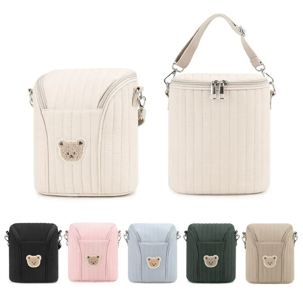Insulated Baby Bottle Cooler Bag with Cute Bear Design