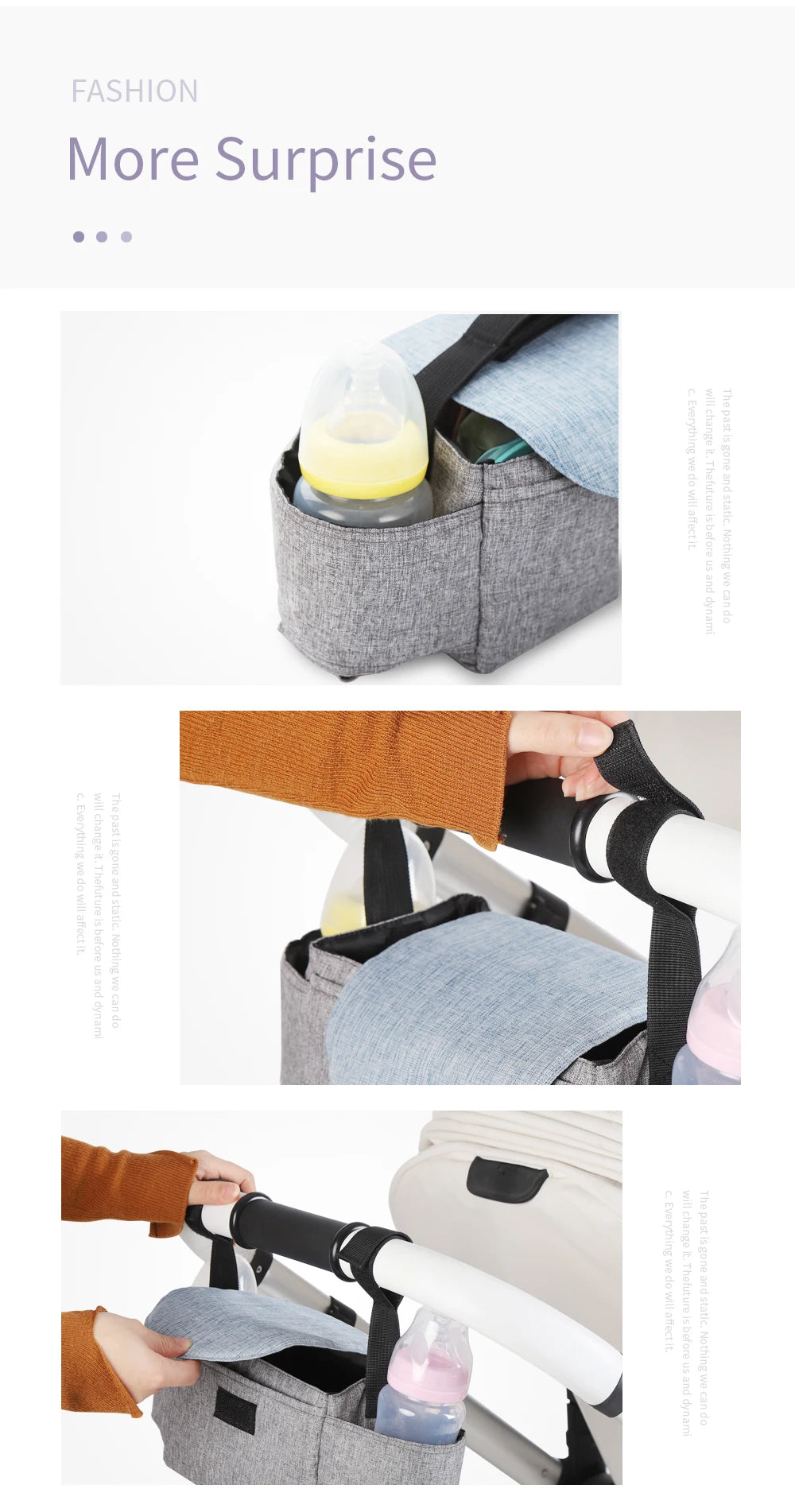 Insulated Diaper Bag with Thermal Bottle Pouch