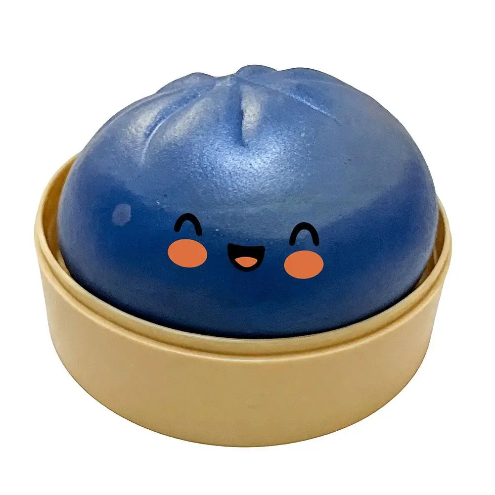 Squishy Steamed Bun Stress Ball with Slow-Rising Glitter