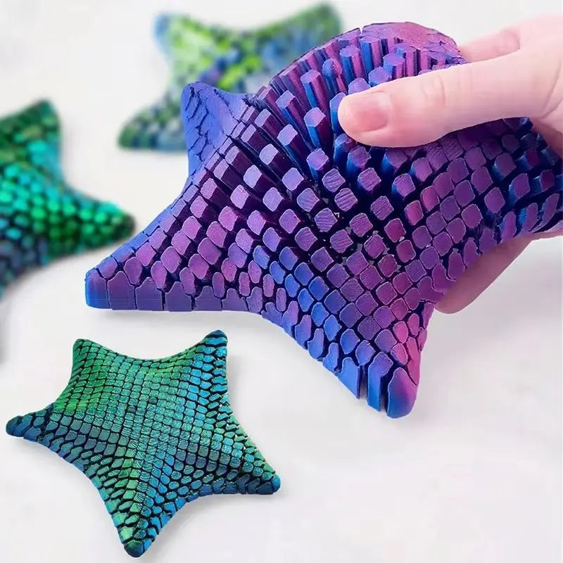 3D Printed Starfish Fidget Toy – Flexible Articulated Desk Decor