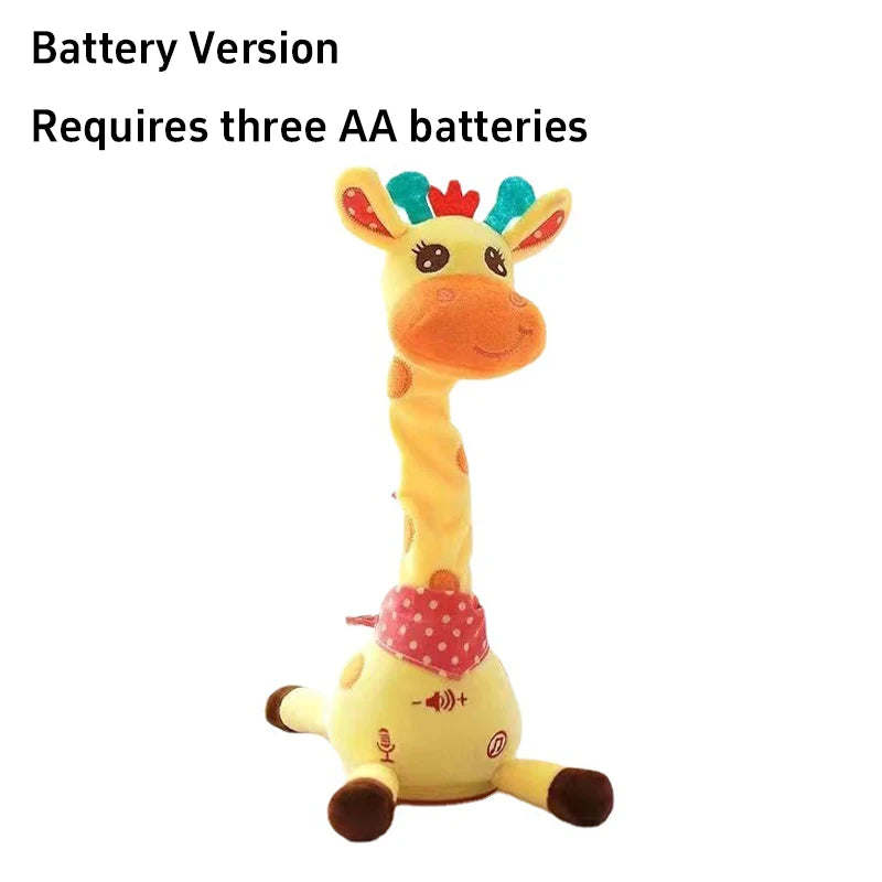 Interactive Singing and Dancing Giraffe Plush Toy with Music
