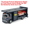 Diecast Metal Container Truck with Trailer – Pull-Back Action