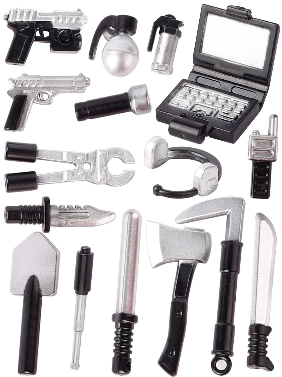SWAT Soldier Accessories Building Block Set with Laptop and Weapons