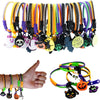 A colorful set of Halloween skull and pumpkin fidget toys in various colors and shapes.