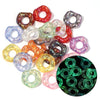 Assortment of candy color acrylic spacer beads in various translucent and opaque shades