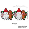 White silicone beads featuring ghost figures with knitted hats and Christmas accents