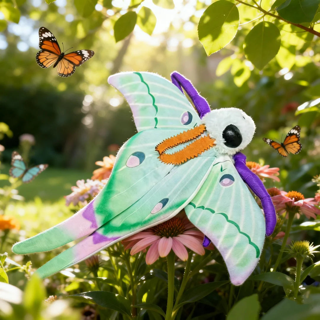 Luna Moth Plush Toy – Lifelike Soft Stuffed Animal