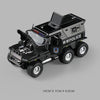 A black SWAT City Police truck diecast toy with lights and sounds, shown from the side.