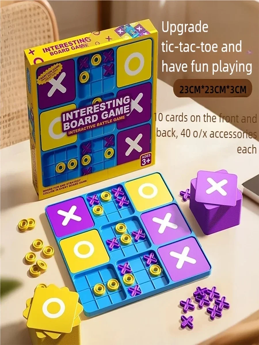 Tic-Tac-Toe Board Game for Kids - Logic & Strategy Learning Toy