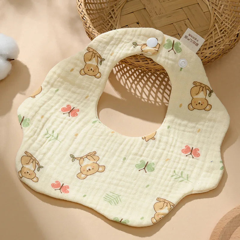 6-Layer Cotton Gauze Baby Bibs (3-Pack)