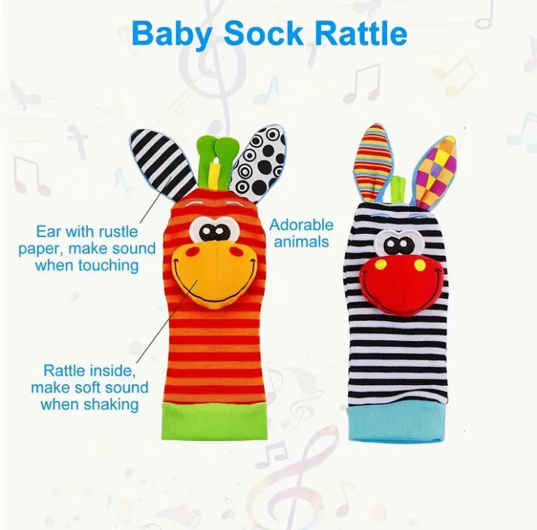 Baby Wrist Rattles and Foot Finder Socks Set
