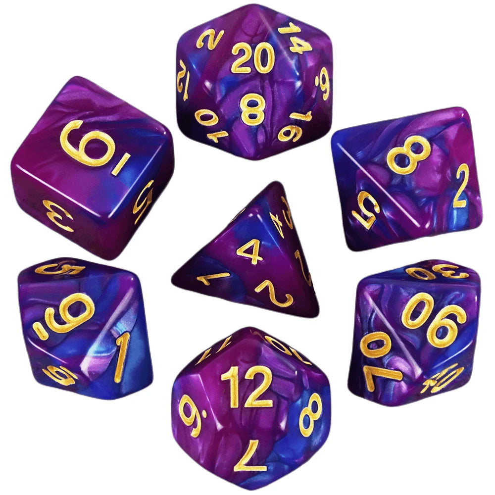 Polyhedral Dice Set (7 Pieces) for Tabletop RPGs