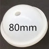 A white silicone mold with the measurement 80mm printed on its surface.
