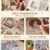 A collection of vintage lifestyle stickers featuring retro scenes and elegant female designs in a book format.