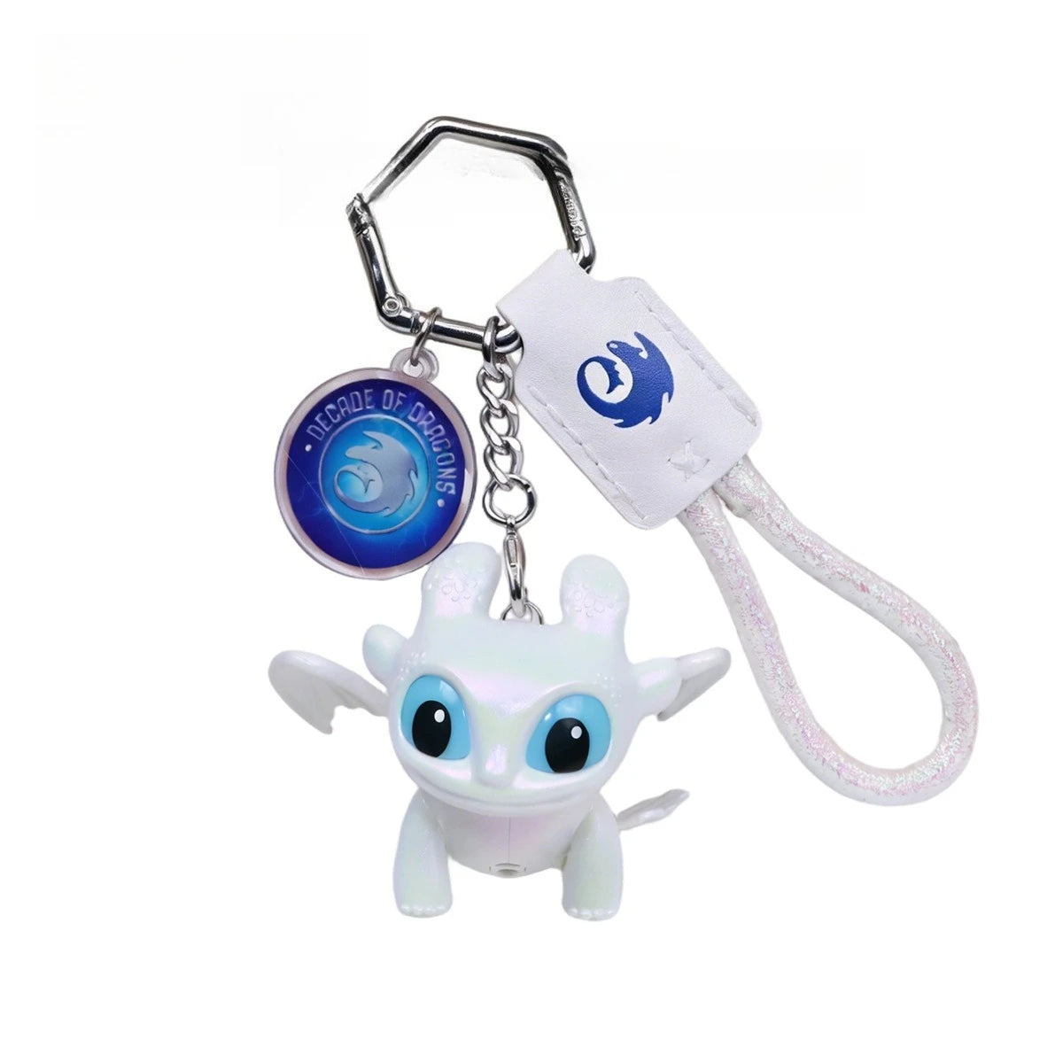 Movable-Wing Toothless & Light Fury Keychain Charm