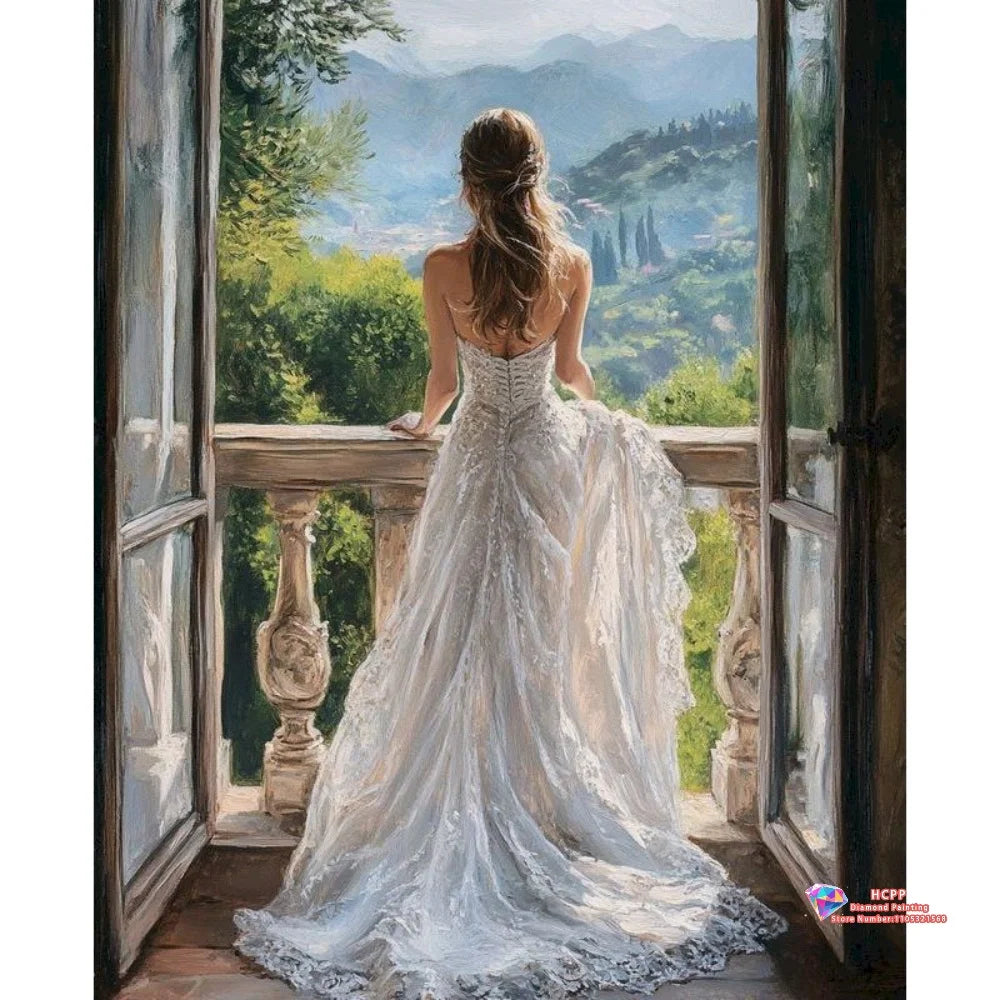 Cartoon Girl Portrait 5D Diamond Painting Kit