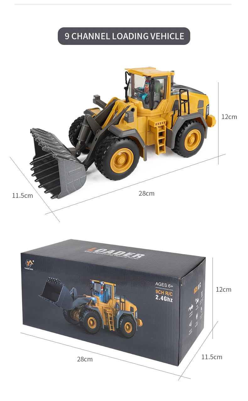 2.4G Remote Control Excavator with Lights and Sound Effects